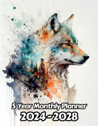 Title: Watercolor Wolf 5 Year Monthly Planner v2: Large 60 Month Planner Gift For People Who Love Forest Animals, Animal Lovers 8.5 x 11 Inches 122 Pages, Author: Designs By Sofia