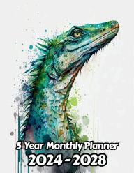 Title: Watercolor Lizard 5 Year Monthly Planner: Large 60 Month Planner Gift For People Who Love Reptiles, Animal Lovers 8.5 x 11 Inches 122 Pages, Author: Designs By Sofia