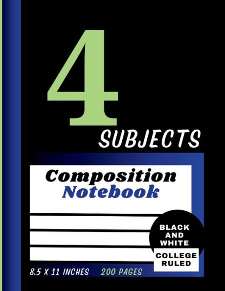 Composition Notebook: The Lemon 4 Subjects Composition Notebook