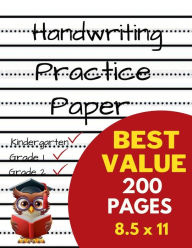 Title: Handwriting Practice Paper Dotted Lines Notebook 200 Pages 8.5x11, Author: Rachael Reed