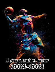 Title: Abstract Basketball 5 Year Monthly Planner v5: Large 60 Month Planner Gift For People Who Love NBA Sport, Sport Lovers 8.5 x 11 Inches 122 Pages, Author: Designs By Sofia