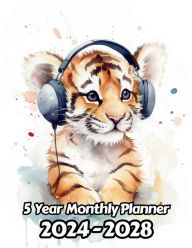 Title: Watercolor Tiger 5 Year Monthly Planner v3: Large 60 Month Planner Gift For People Who Love Cats, Animal Lovers 8.5 x 11 Inches 122 Pages, Author: Designs By Sofia