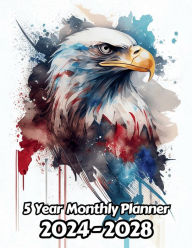 Title: Watercolor Bald Eagle 5 Year Monthly Planner v3: Large 60 Month Planner Gift For People Who Love Birds, Birds of Pray Lovers 8.5 x 11 Inches 122 Pages, Author: Designs By Sofia