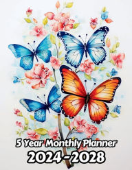 Title: Watercolor Butterflies 5 Year Monthly Planner v35: Large 60 Month Planner Gift For People Who Love Wildlife, Nature Lovers 8.5 x 11 Inches 122 Pages, Author: Designs By Sofia