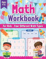 Math Workbook for Children Ages 4-6 -117 Pgs.-Variety Workbook-Add+-, Multiplication, Divide