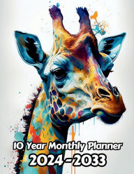 Title: Abstract Giraffe 10 Year Monthly Planner v4: Large 120 Month Planner Gift For People Who Love Safari Animals, Animal Lovers 8.5 x 11 Inches 242 Pages, Author: Designs By Sofia