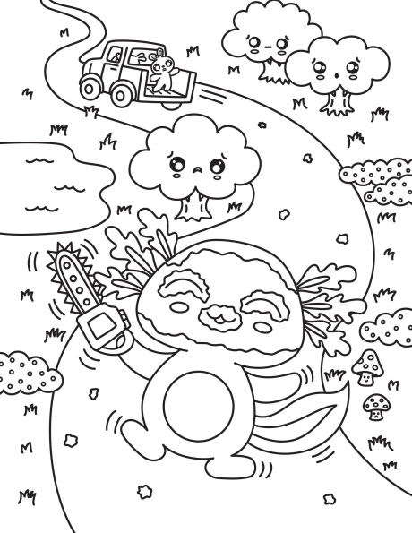 Creepy Cute Horror Coloring Book: Classic American Horror Meets Creepy Kawaii Style