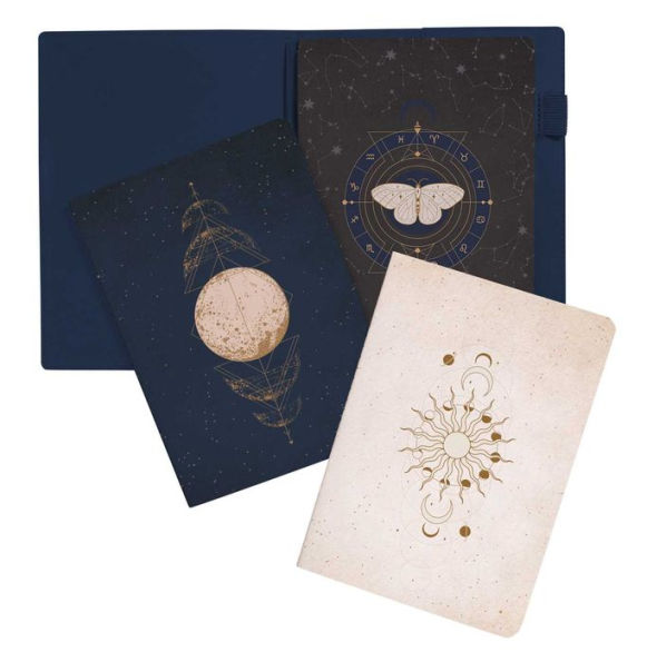 Sun Moon Rising Astrology Notebook Set: (Refillable Notebook)