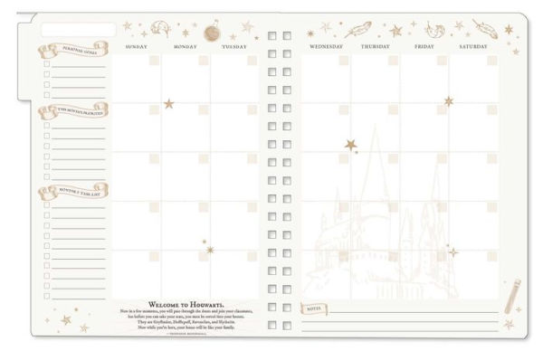 Harry Potter: Hogwarts Teacher's 12-Month Undated Planner: (Harry Potter School Planner School, Harry Potter Gift, Harry Potter Stationery, Undated Planner, Teacher Planner)