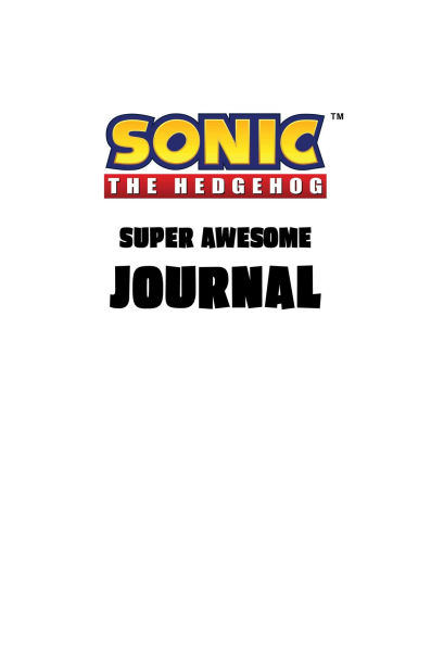 Sonic the Hedgehog Super Awesome Journal