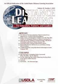 Title: Distance Learning Vol 20 Issue 3, Author: Michael Simonson
