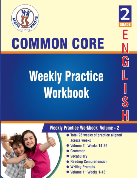 2nd Grade Common Core ELA Test Prep: Weekly Practice Work Book , Volume 2: