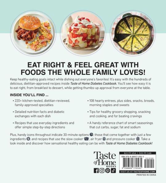 Taste of Home Diabetes Cookbook: 228 DIETITIAN-REVIEWED, FAMILY-APPROVED DISHES