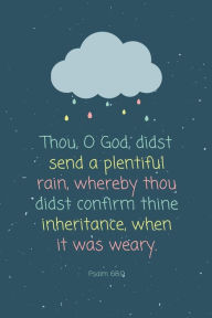 Title: God Sent a Plentiful Rain, Cute Christian Notebooks, Author: Chloe Sozo