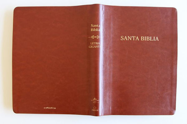 Biblia Reina Valera Revisada 1960 letra súper gigante, símil piel marrón / Spanish Bible RVR 1960 Super Giant Print, Brown Leathersoft