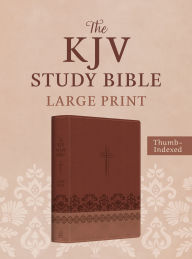 Title: The KJV Study Bible, Large Print (Indexed) [Rose & Chestnut Cross], Author: Barbour Bibles