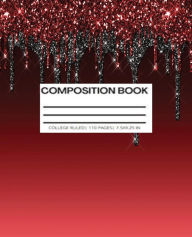 Title: Composition Notebook - Red Black Drip, Author: Freedom Books