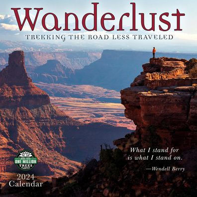 Wanderlust 2024 Wall Calendar: Trekking the Road Less Traveled by Amber