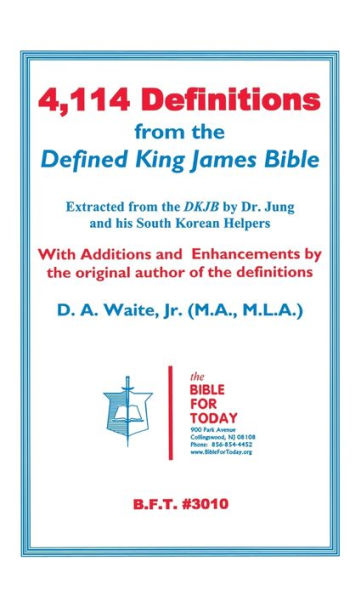 4,114 Definitions from the Defined King James Bible