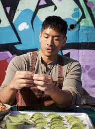 Jon Kung celebrates KUNG FOOD with Eric Kim at B&N Union Square