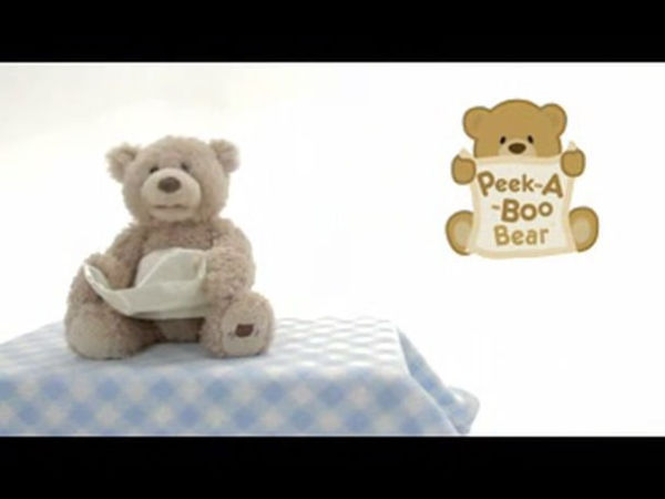 GUND Peek-A-Boo Tan Teddy Bear Animated Stuffed Animal Plush With Blanket  28399012381
