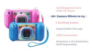 VTech KidiZoom Camera Pix Plus (Pink) with Panoramic and Talking Photos