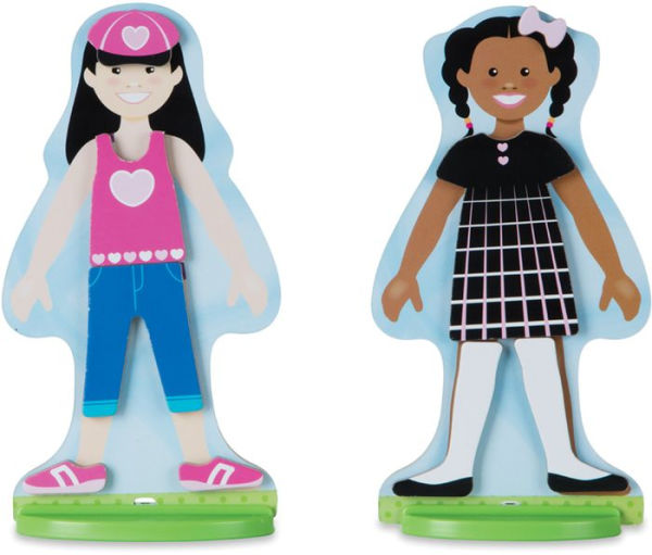 Melissa & Doug Wooden Magnetic Dress Up Princess Paper dolls