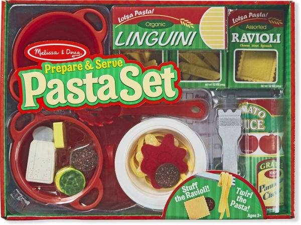 Melissa & Doug Deluxe Pizza & Pasta Play Set Pretend Play Food