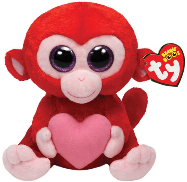 Charming Monkey with Heart Plush