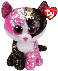 Title: Ty Flippables-Malibu - Pink/Black Sequin Cat Medium 13
