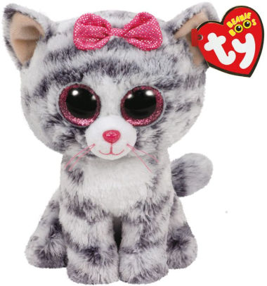 grey stuffed cat