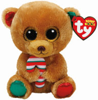 Title: BELLA - brown bear w/ candy cane reg