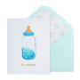 Baby Card EMBL Blue Baby Bottle