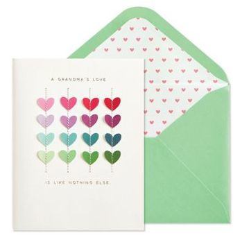 Birthday Card Grandmas Love Card Hearts