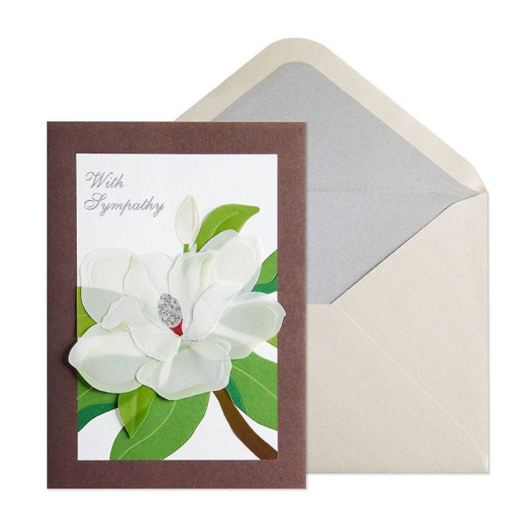 Sympathy Card Vellum Flower With Sympathy