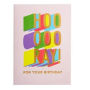 Birthday Card Colorful Foil Hooray Birthday Text