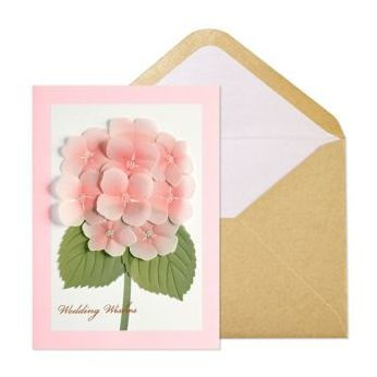 Wedding Card Vellum Hydrangea Wedding Wishes