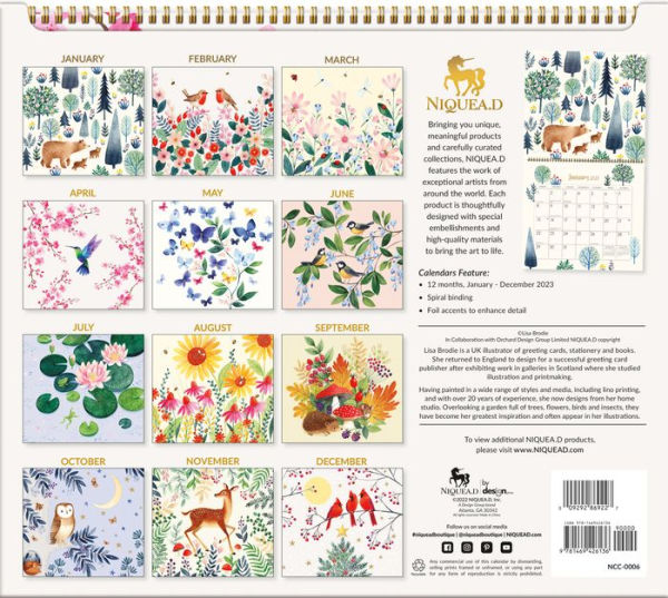 2023 Wall Calendar Enchanted Garden by Lisa Brodie Barnes & Noble®