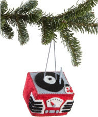 Title: Turntable Handmade Felt Ornament