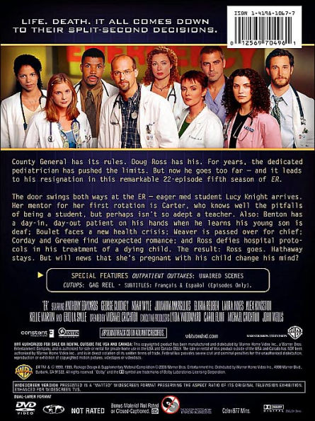 ER: The Complete Fifth Season [6 Discs]