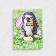 Title: Bulldog Bunny Costume Easter Card