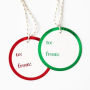 Red Green Foil Hanging Tags