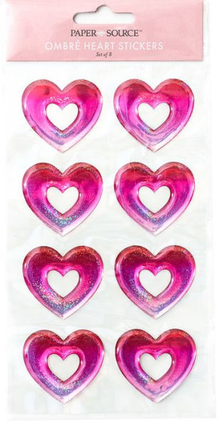 Ombre Heart Stickers