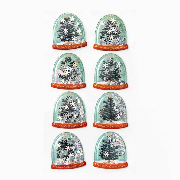 Tree Snowglobe Shaker Stickers