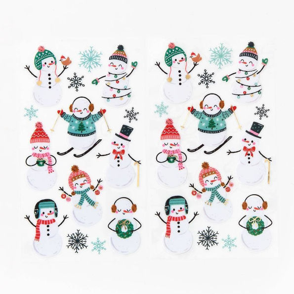 Winter Snowmen Stickers