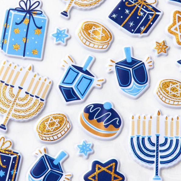Hanukkah Icons Puffy Stickers