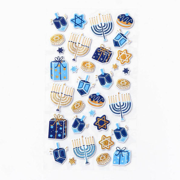 Hanukkah Icons Puffy Stickers