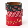 Happy Holidays Washi Tape S/3