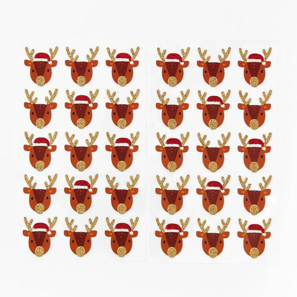 Santa Reindeer Stickers