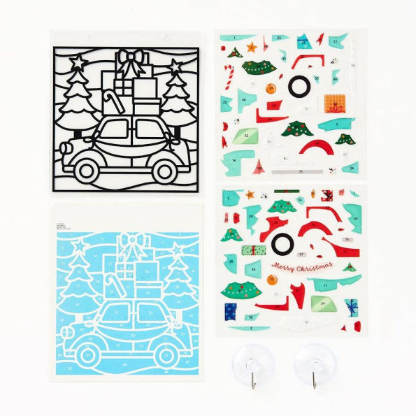 Festive Holiday Car Stained Glass Kit